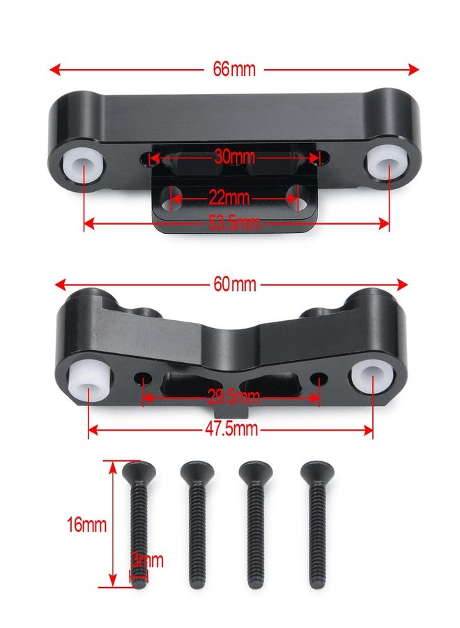 MORFUM RC Aluminum Rear Lower Suspension Mount Fixing Arm Upgrades Part Compatible with Arrma Kraton Typhon Senton Talion 1/8 RC Car Upgrade Parts (Black) - Image 2